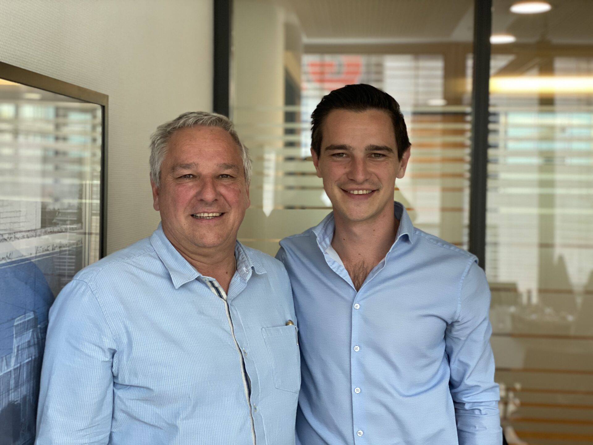 Lukas Büdenbender (rechts) mit seinem Vater Rainer Büdenbender.